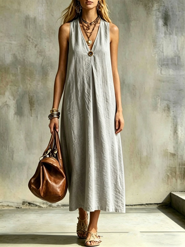 Robe "Aura" Col V Profond