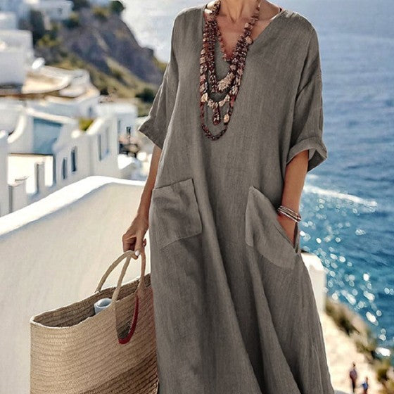 Robe Longue "Sérénité" en Lin