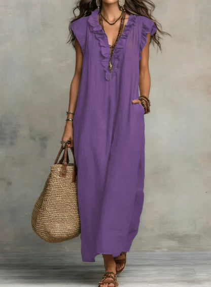 Robe "Nuit Bohème" à Volants