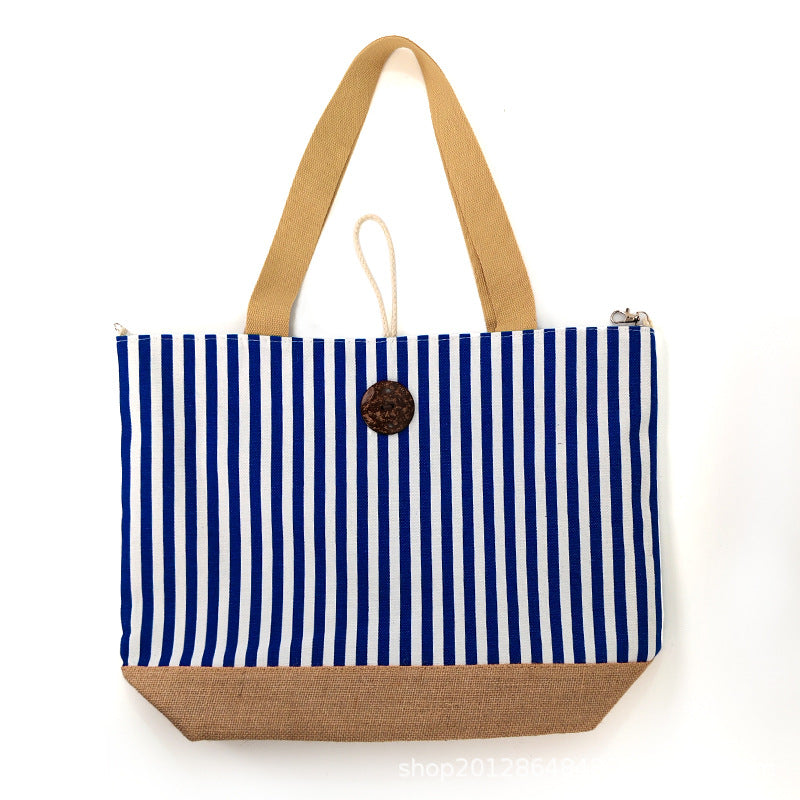 Sac Cabas Rayé en Toile