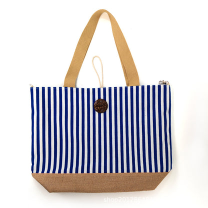 Sac Cabas Rayé en Toile