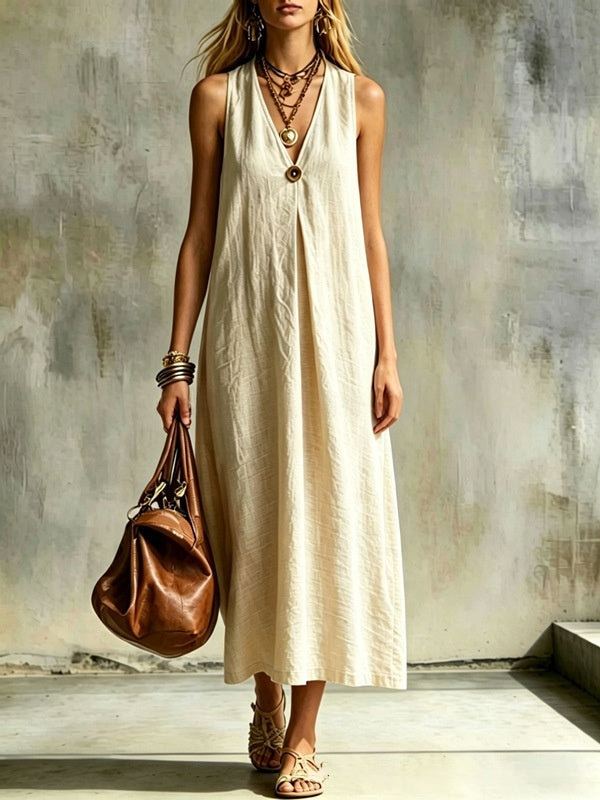 Robe "Aura" Col V Profond