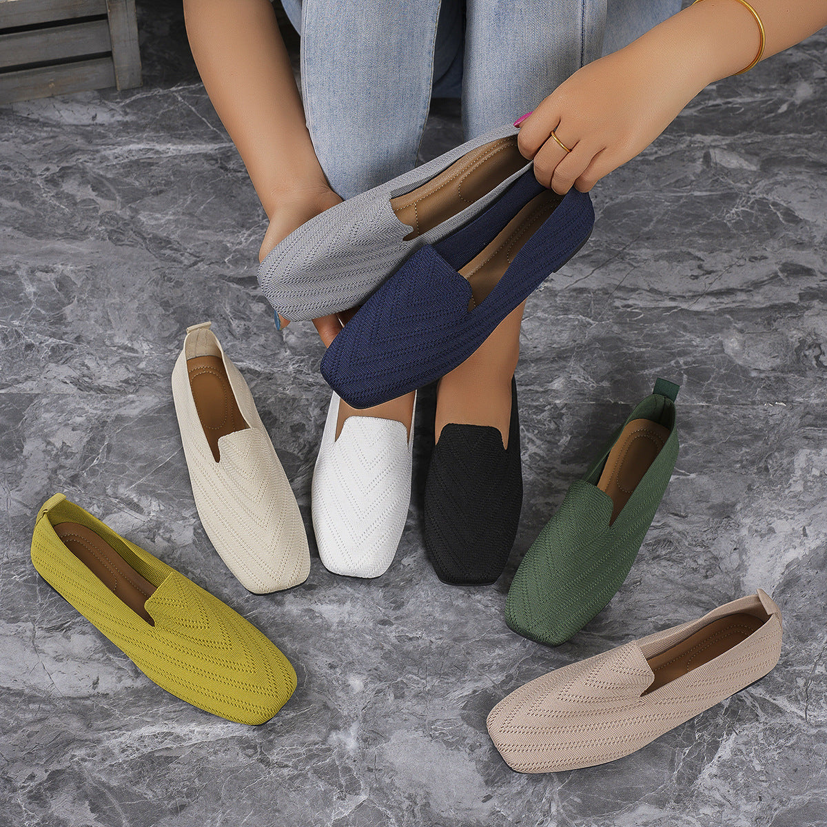 Mocassins Légers en Maille