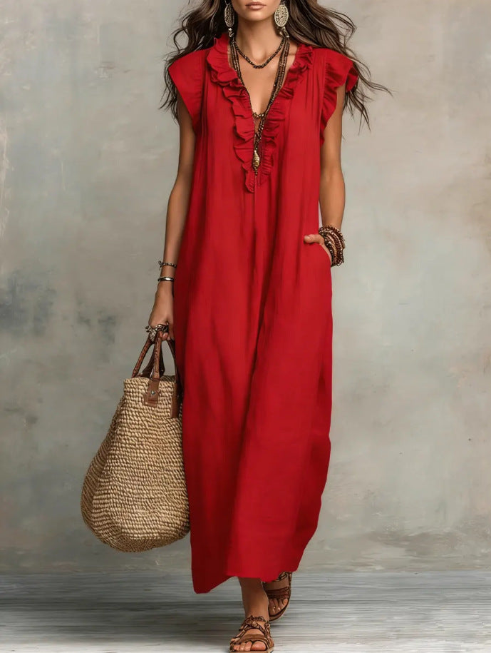 Robe "Nuit Bohème" à Volants