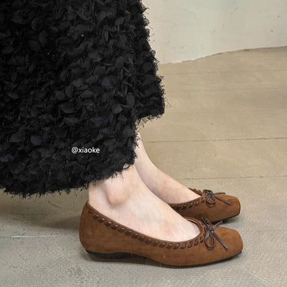 Ballerines Souples à Nœud