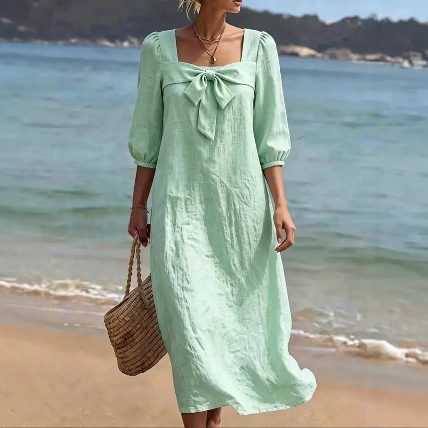 Robe "Olivia" à Nœud Frontal