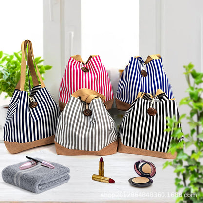 Sac Cabas Rayé en Toile
