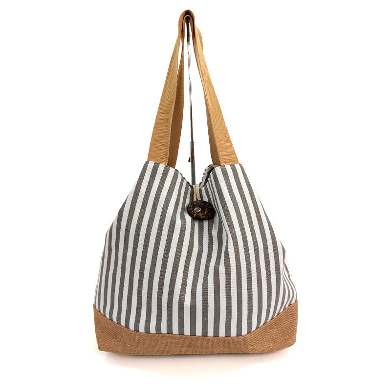 Sac Cabas Rayé en Toile