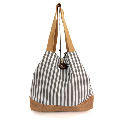 Sac Cabas Rayé en Toile
