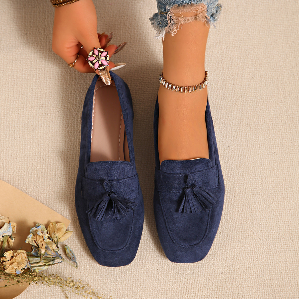 Mocassins en Daim à Glands