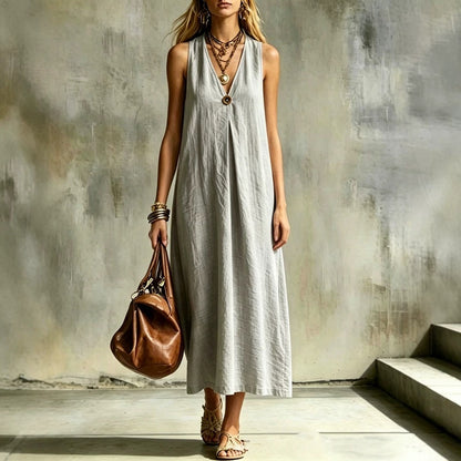 Robe "Aura" Col V Profond