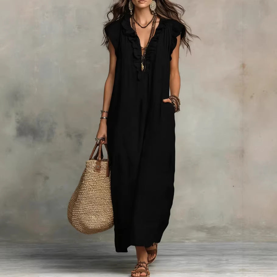 Robe "Nuit Bohème" à Volants