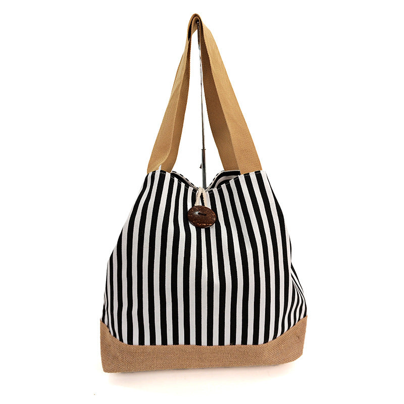 Sac Cabas Rayé en Toile