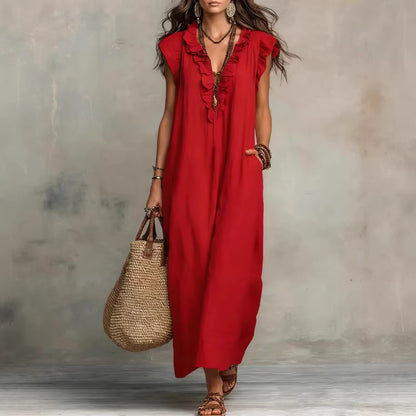 Robe "Nuit Bohème" à Volants