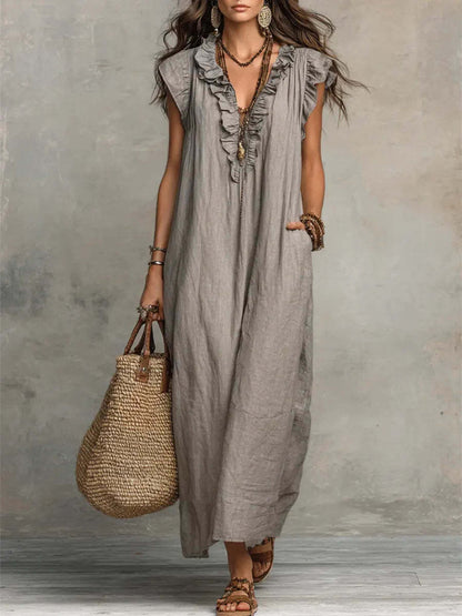 Robe "Nuit Bohème" à Volants