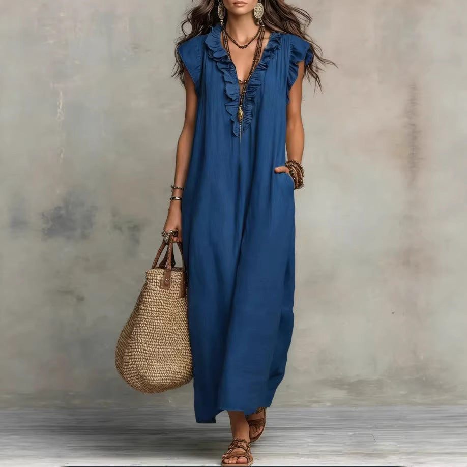 Robe "Nuit Bohème" à Volants