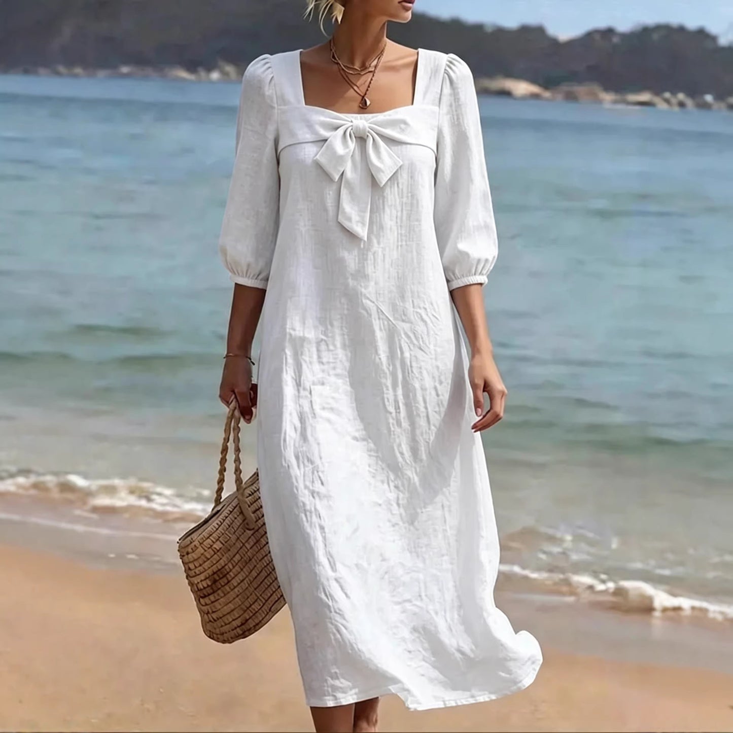 Robe "Olivia" à Nœud Frontal