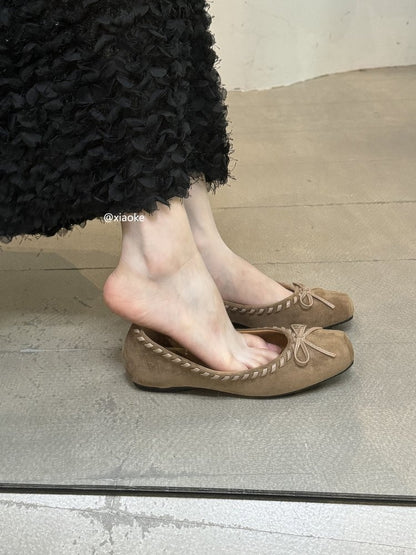 Ballerines Souples à Nœud