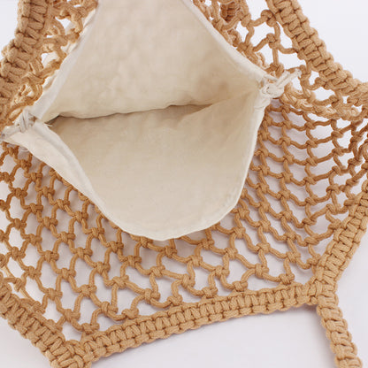 Sac Cabas en Macramé avec Pochette