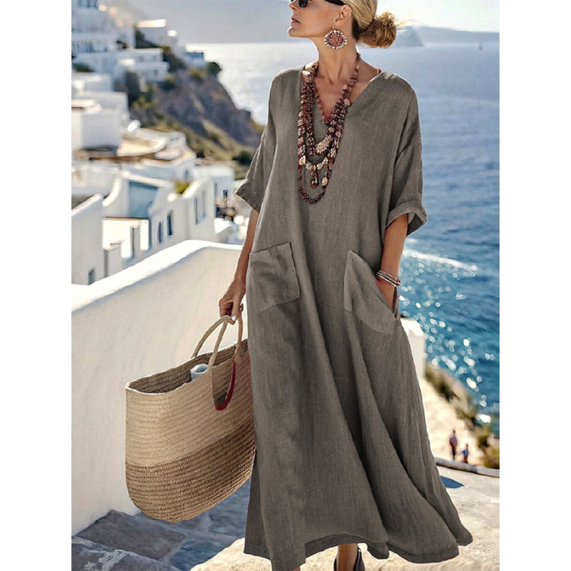 Robe Longue "Sérénité" en Lin