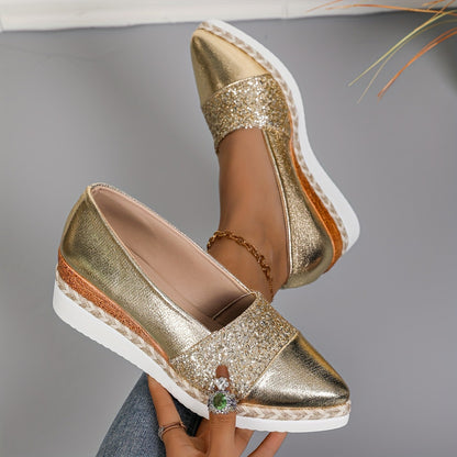 Mocassins Plateformes Étincelants
