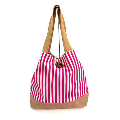 Sac Cabas Rayé en Toile