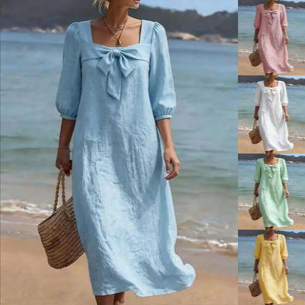 Robe "Olivia" à Nœud Frontal