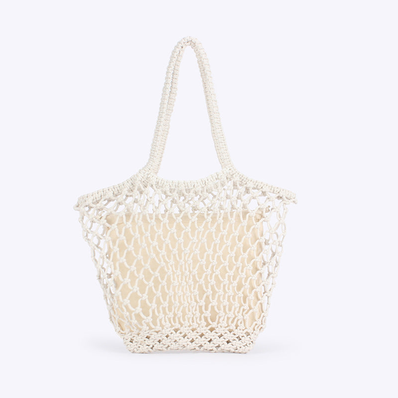 Sac Cabas en Macramé avec Pochette