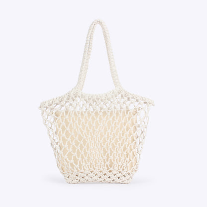 Sac Cabas en Macramé avec Pochette