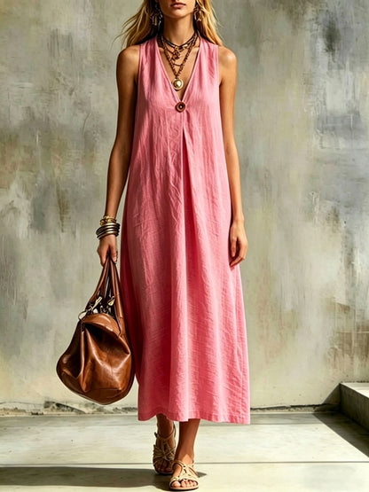 Robe "Aura" Col V Profond