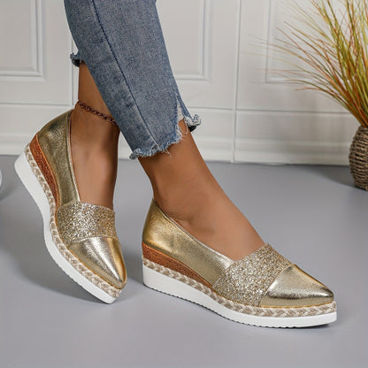 Mocassins Plateformes Étincelants