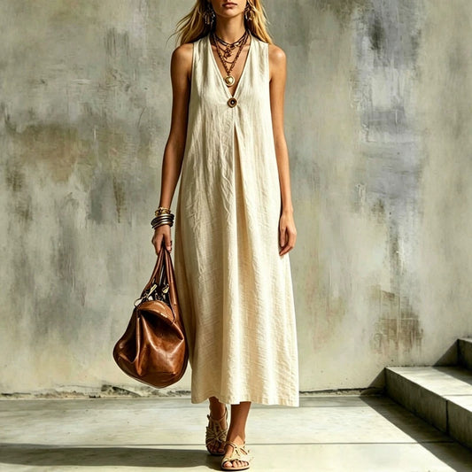 Robe "Aura" Col V Profond