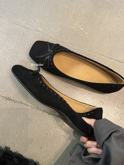 Ballerines Souples à Nœud