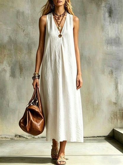 Robe "Aura" Col V Profond